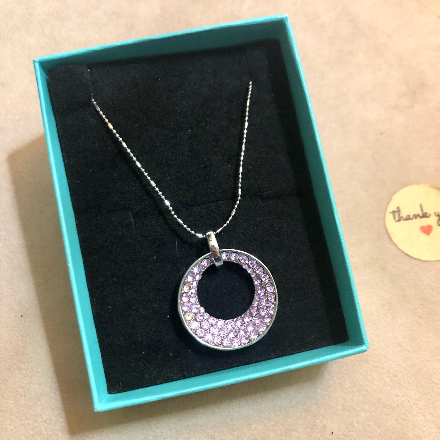 Collana strass lilla
