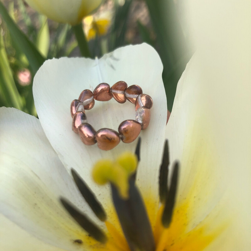 Anello cuoricini rosé