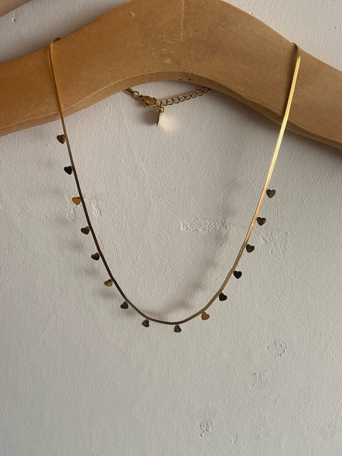 Collana snake cuori gold