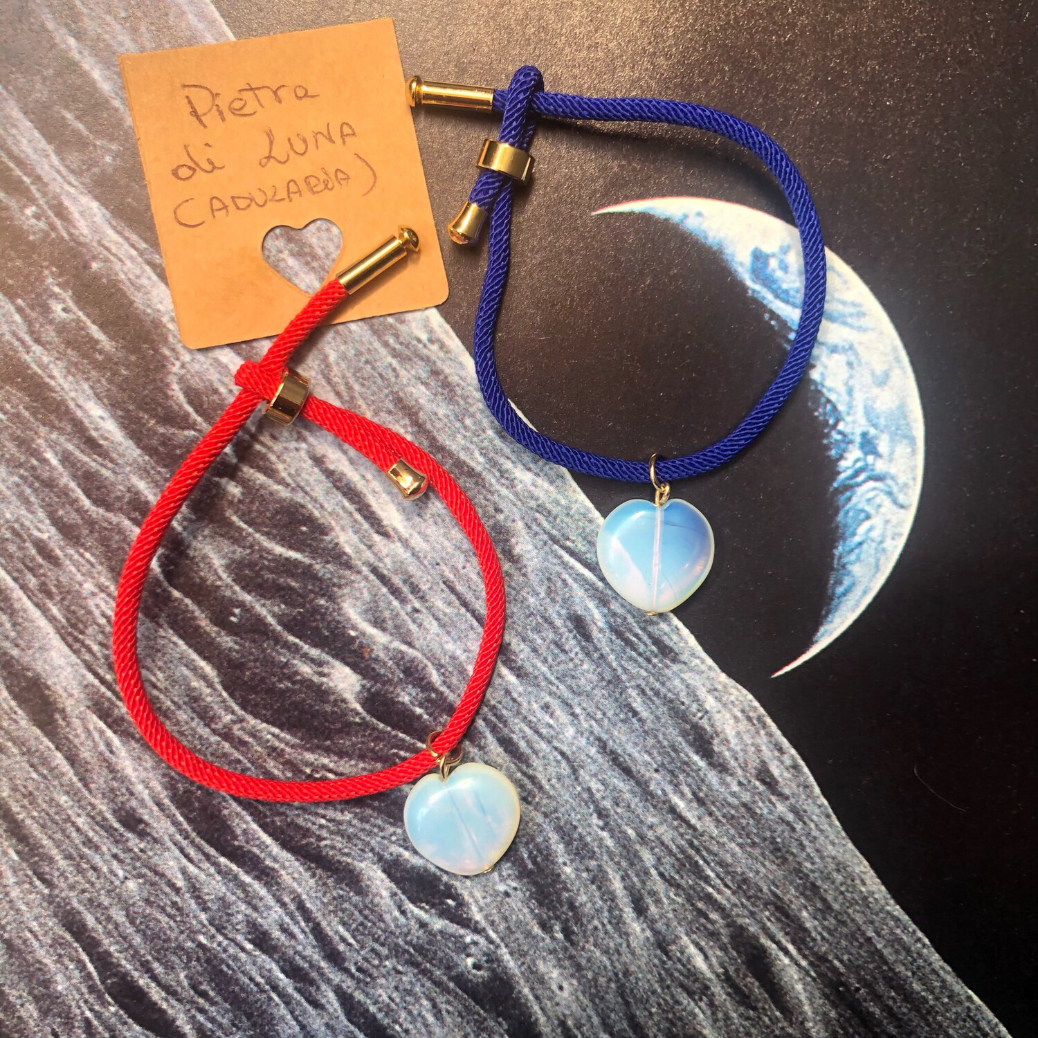 Braccialetto colorato con ❤️Pietra di Luna