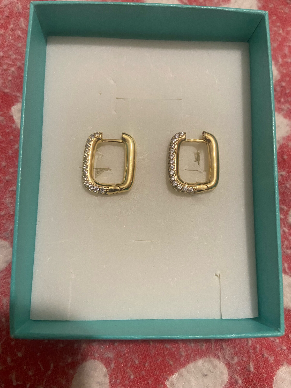 Orecchini gold square