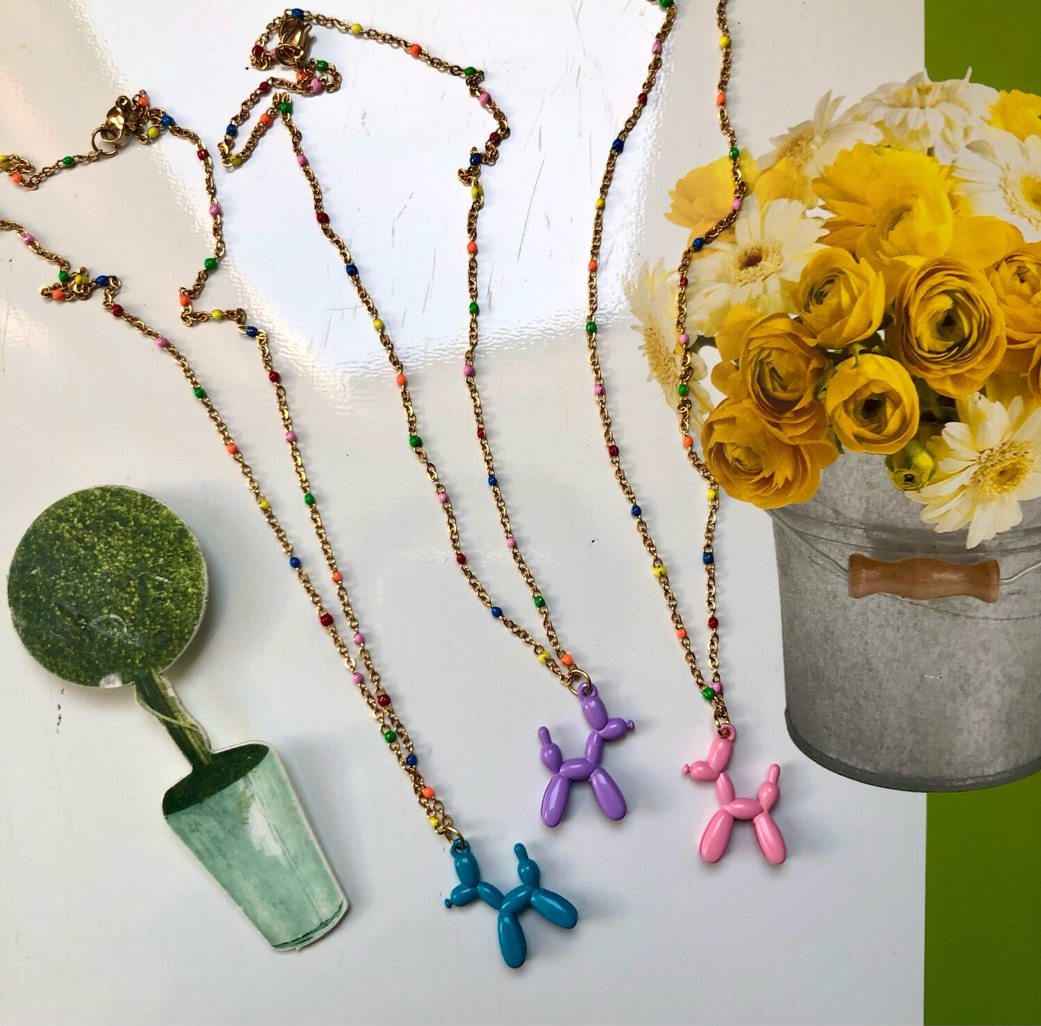 Collana dog balloon gold 