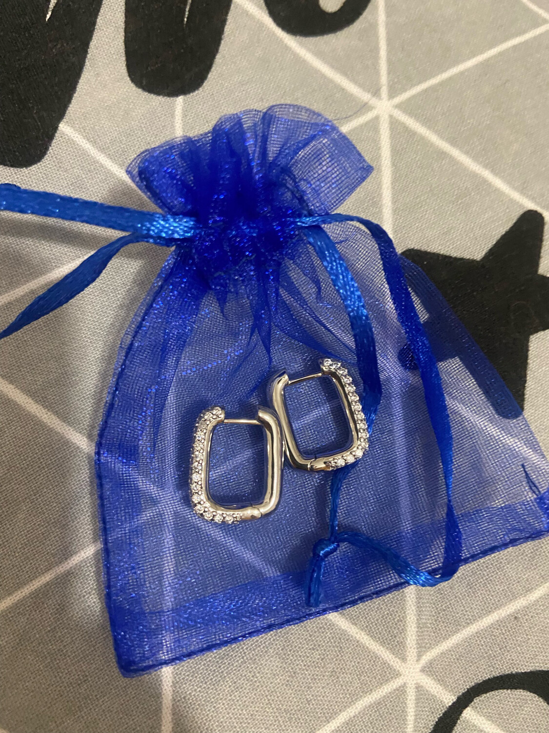 Orecchini silver square