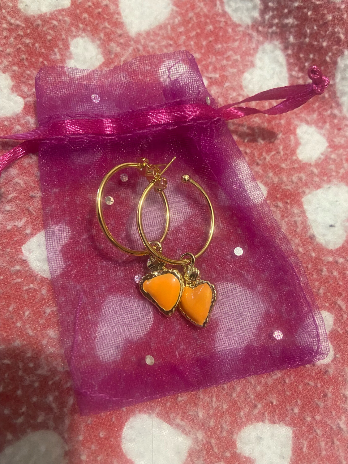 Orecchini semicerchio sacro cuore orage&amp;gold