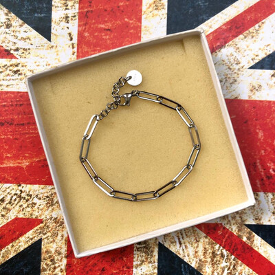 Bracciale catena argentato