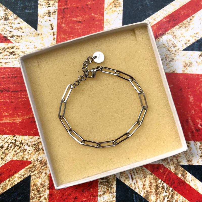 Bracciale catena argentato