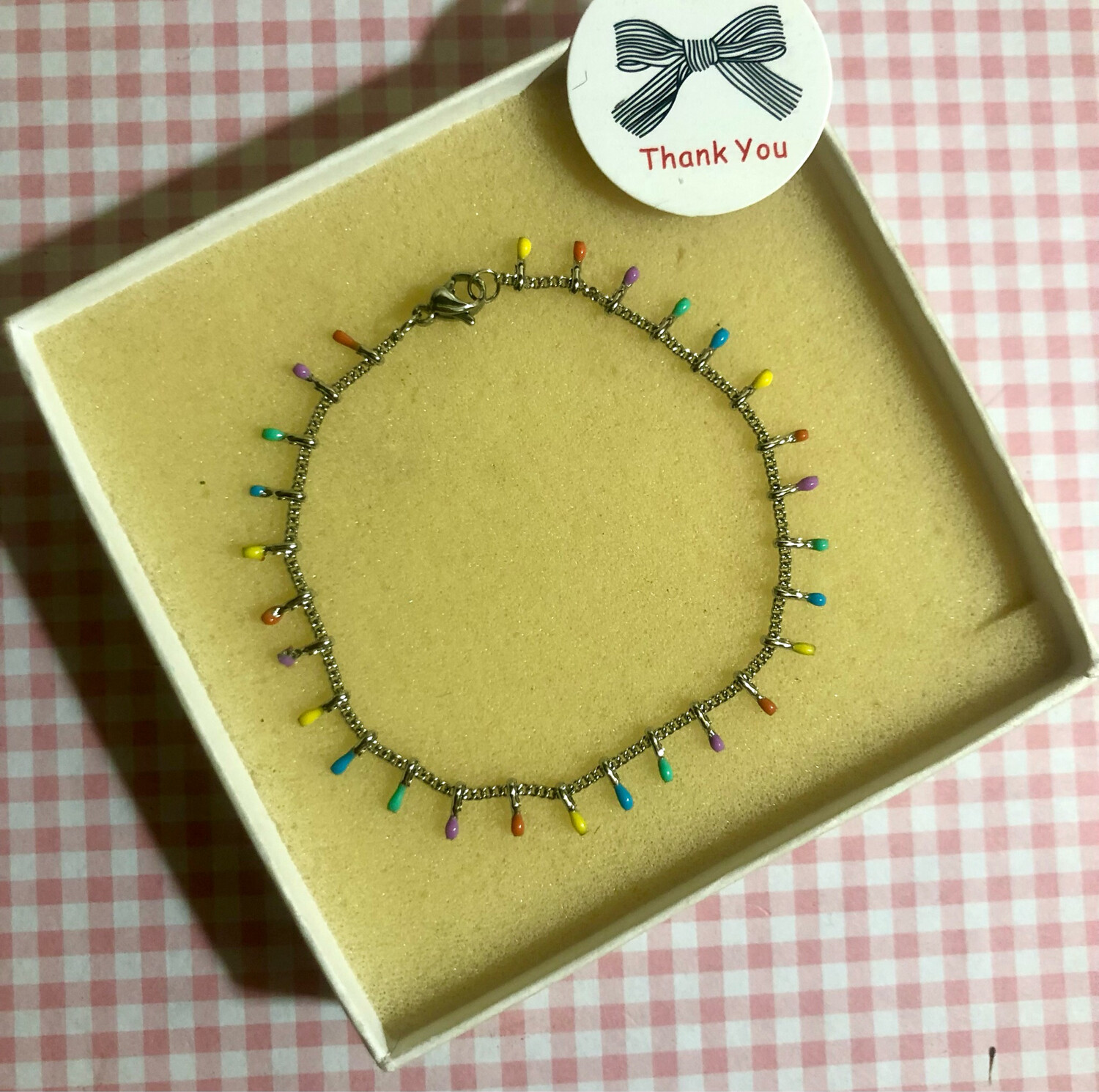Braccialetto Silver gocce multicolor