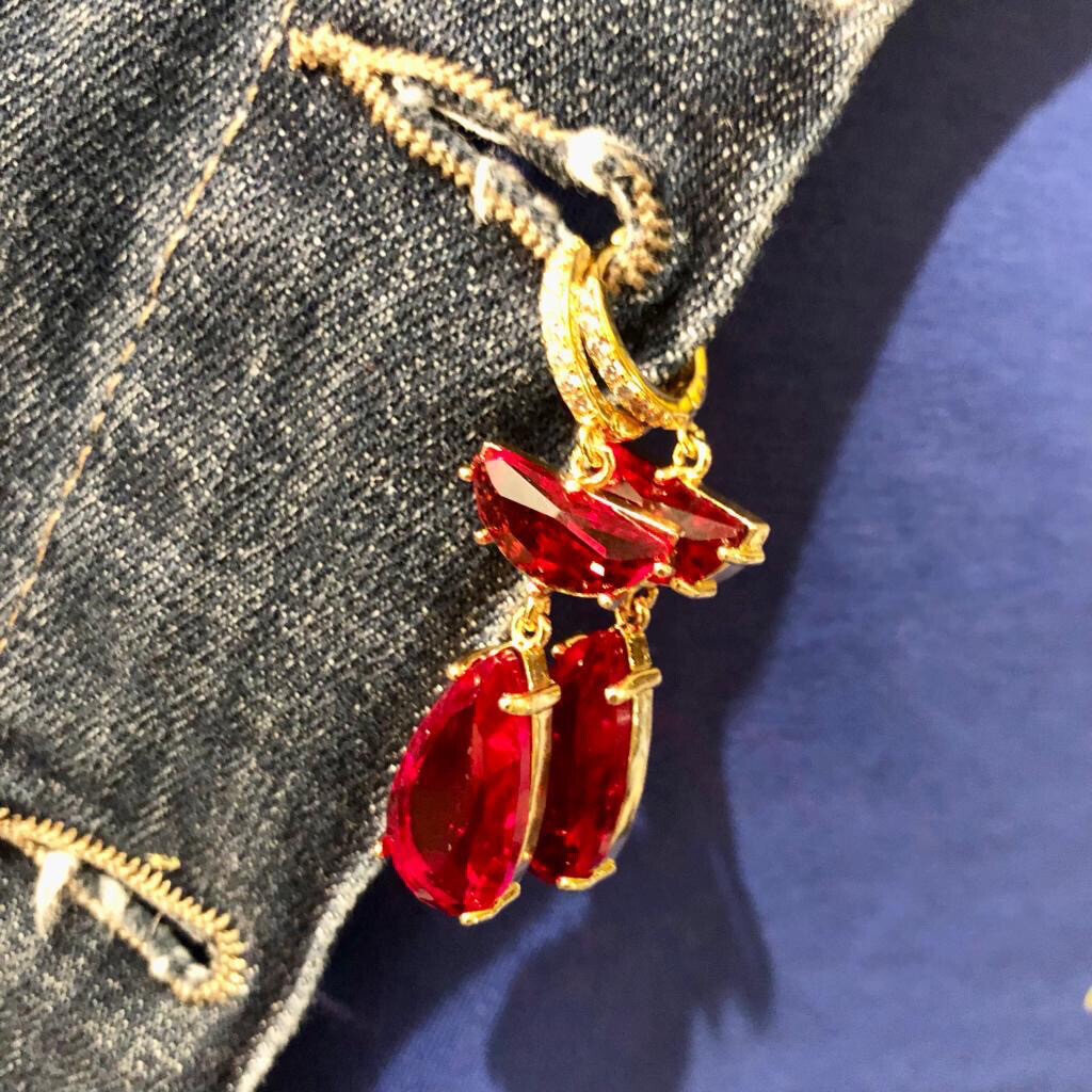 Orecchini Red Cristal 💎