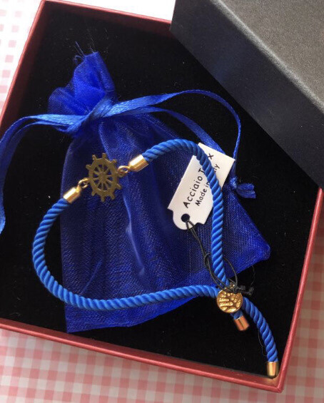Braccialetto cordoncino blu Timone