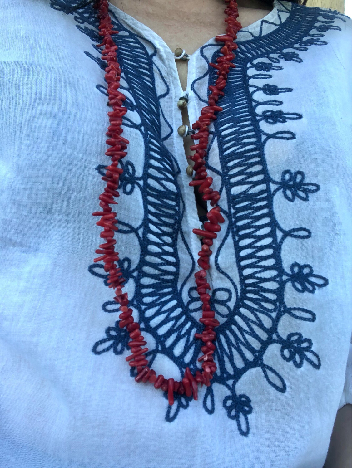 Collana lunga Corallo Bambù