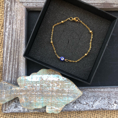 Braccialetto gold occhio Turco Blu 🧿