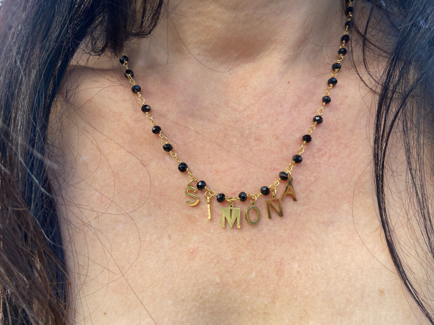 Collana cristallini con nome/frase