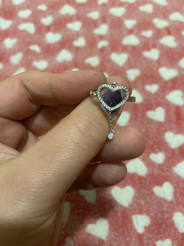 Anello cuore esmeralda in argento 925
