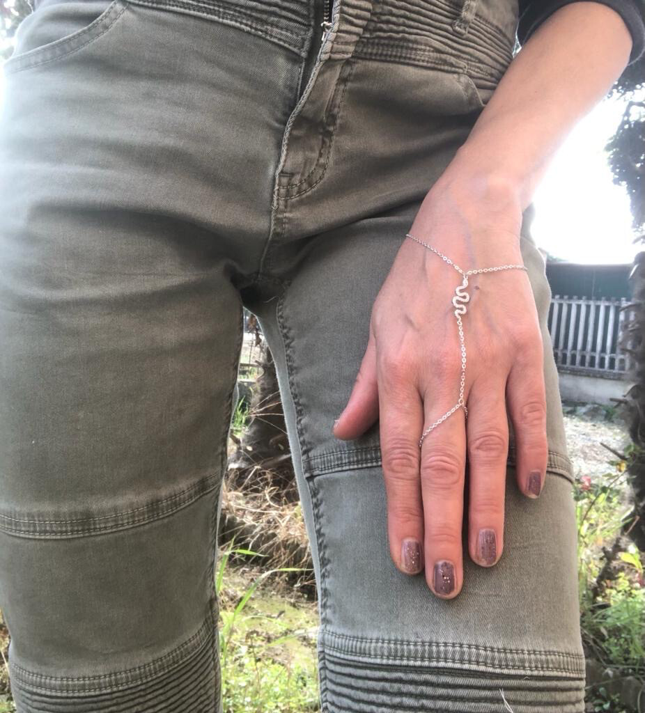 Baciamano serpente in argento 925