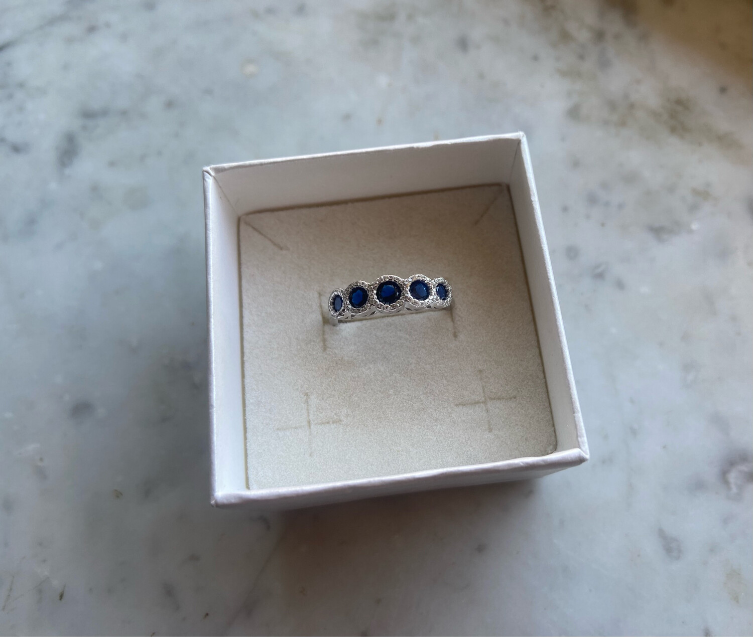 Anello isabel blue in argento 925
