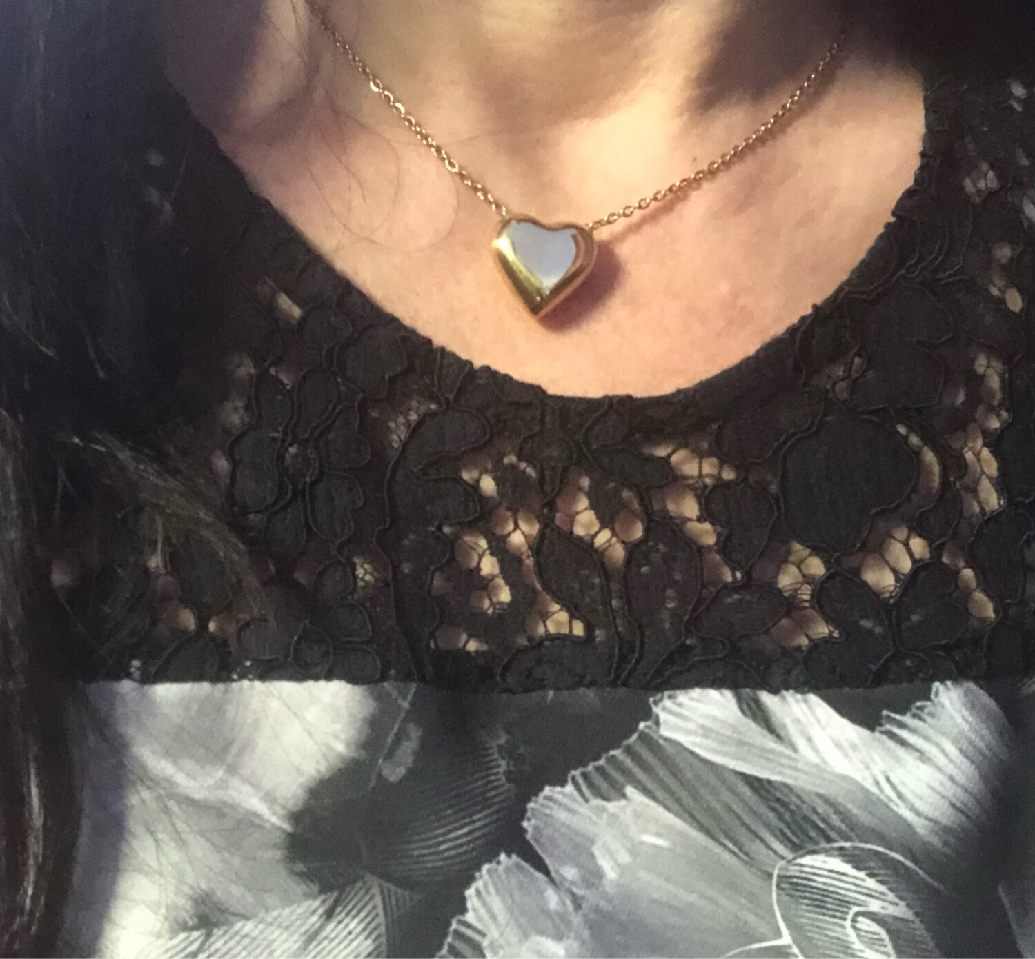 Girocollo cuore bombato Gold