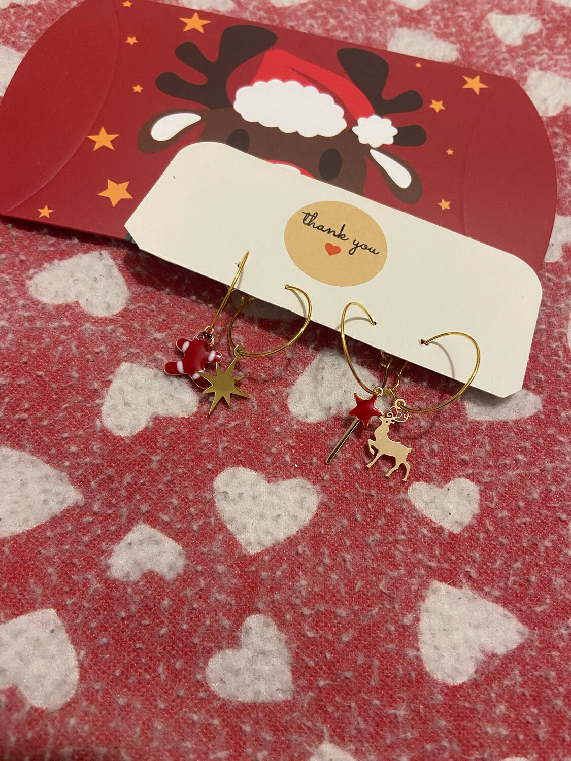 Set orecchini pan di zenzero noel