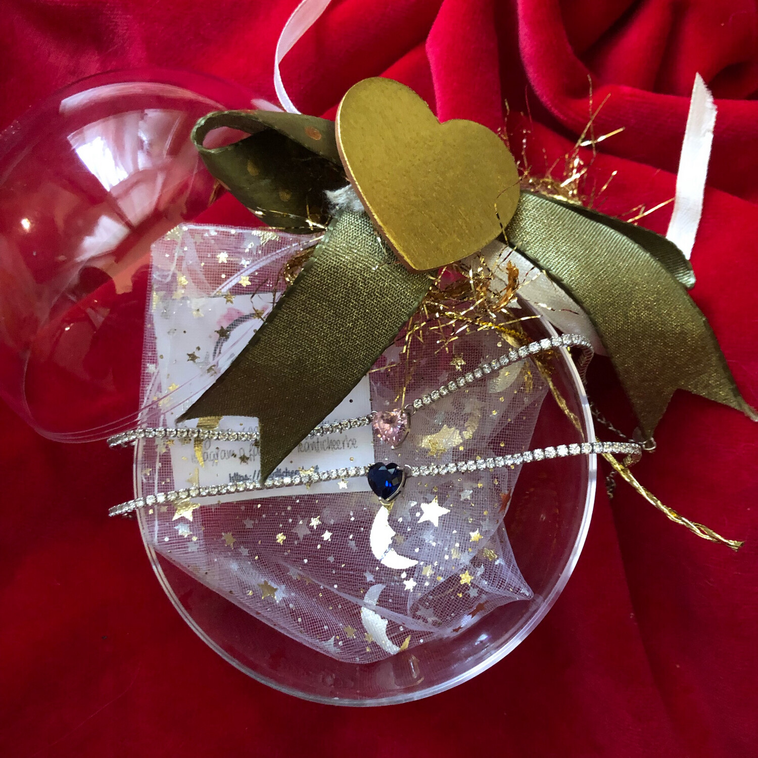 Cristmas Ball Braccialetto tennis argento 925