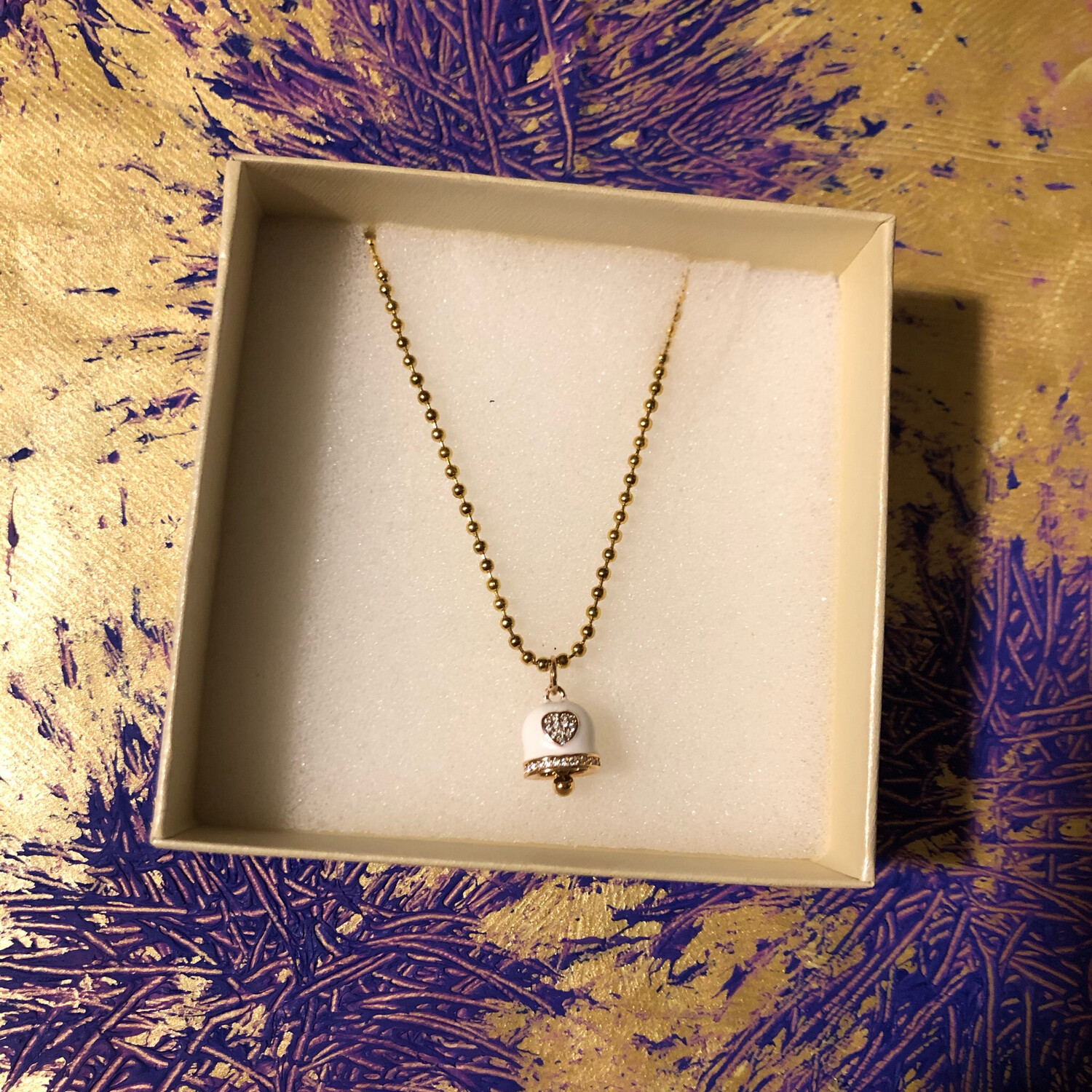 Collana little bell white