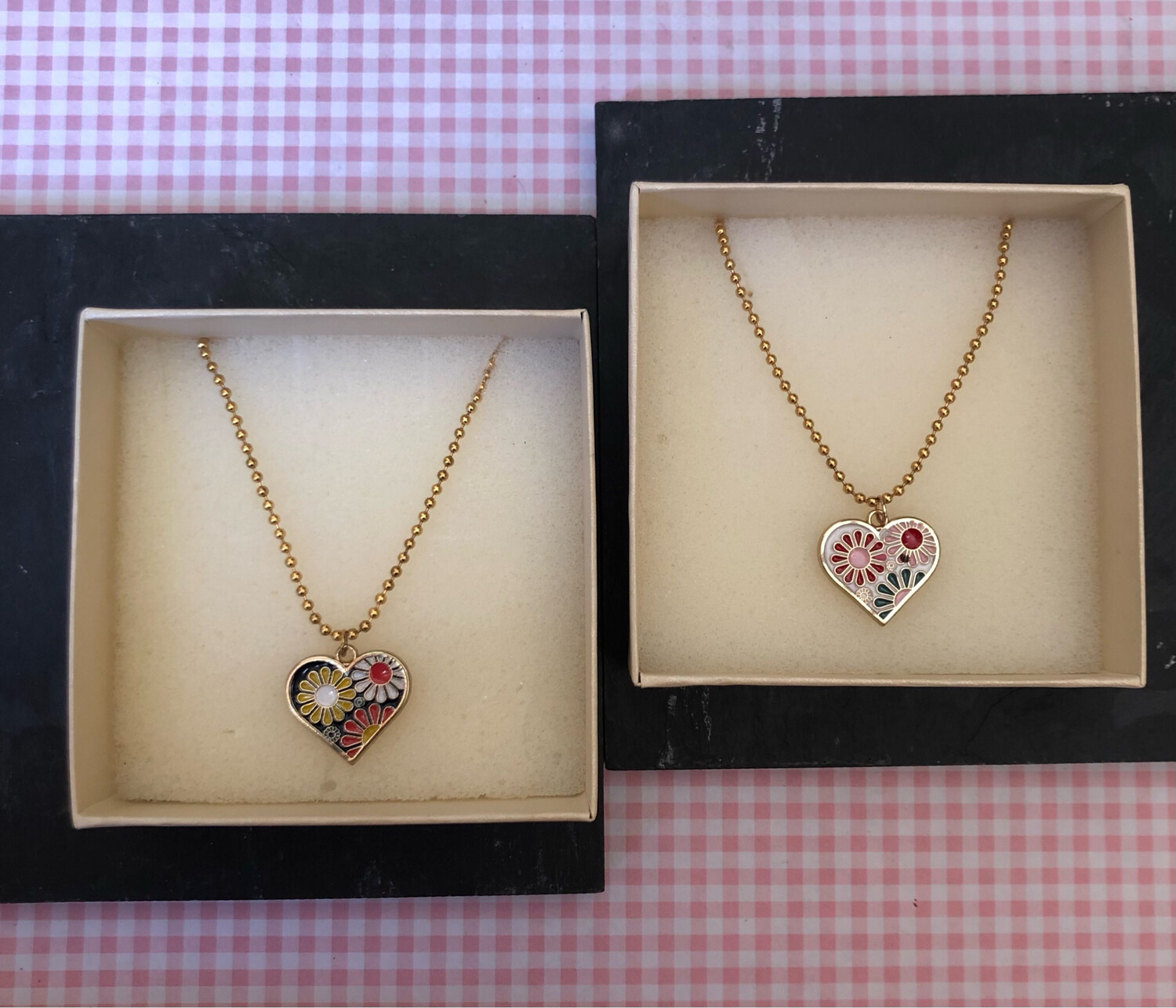 Collana Heart Flowers