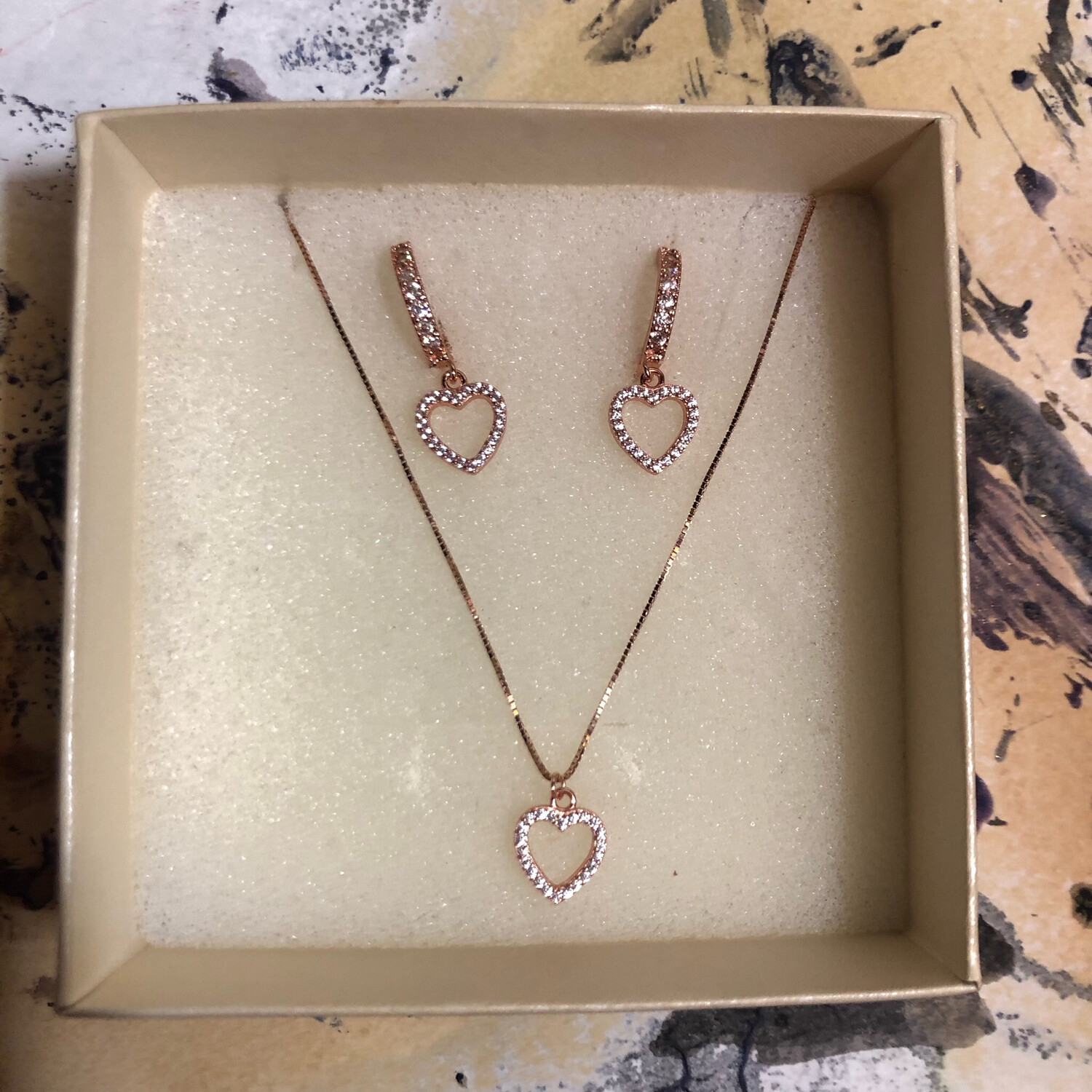 Set cuorini in argento 925 rosé