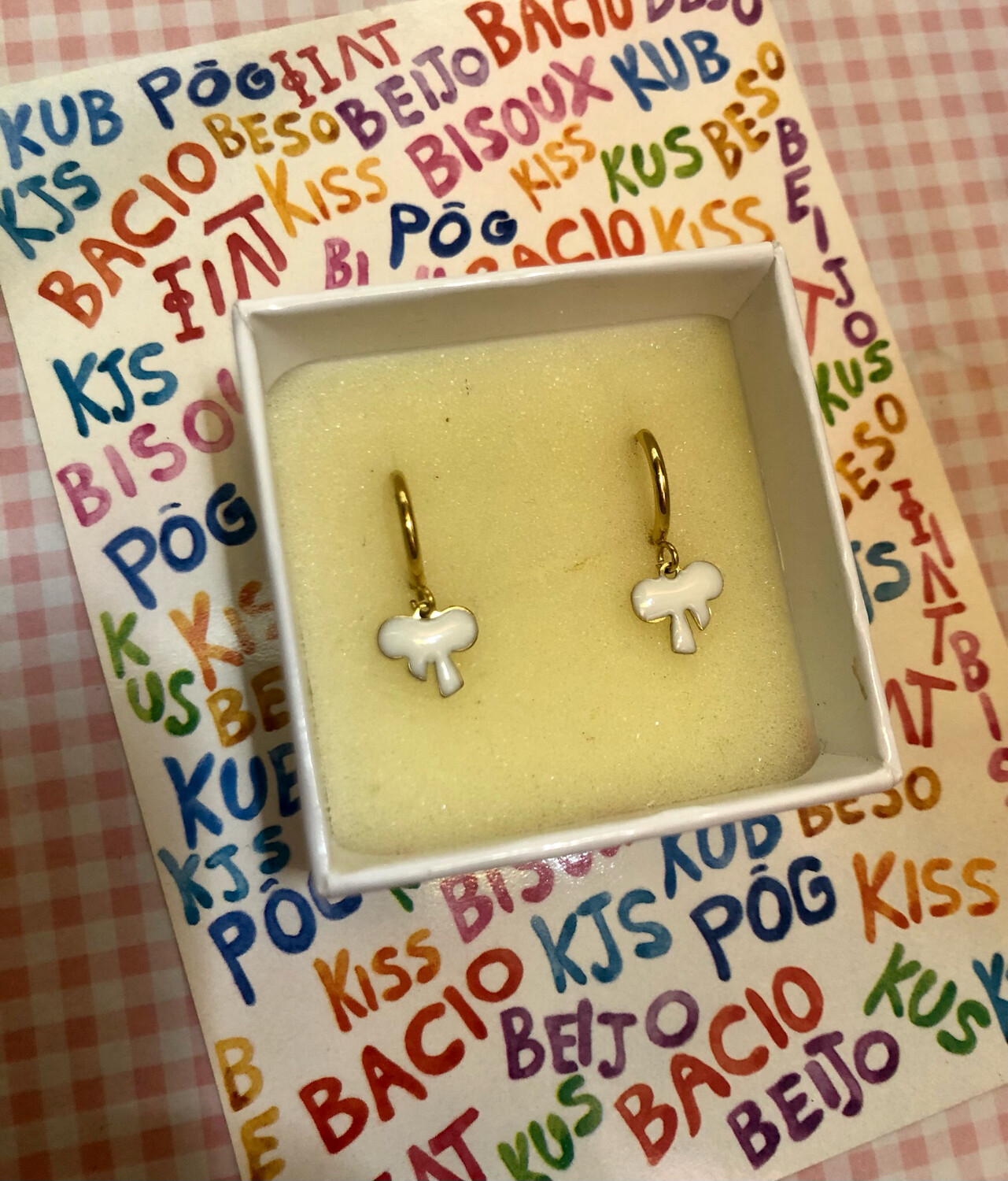 Orecchini fiocco bianco 🎀