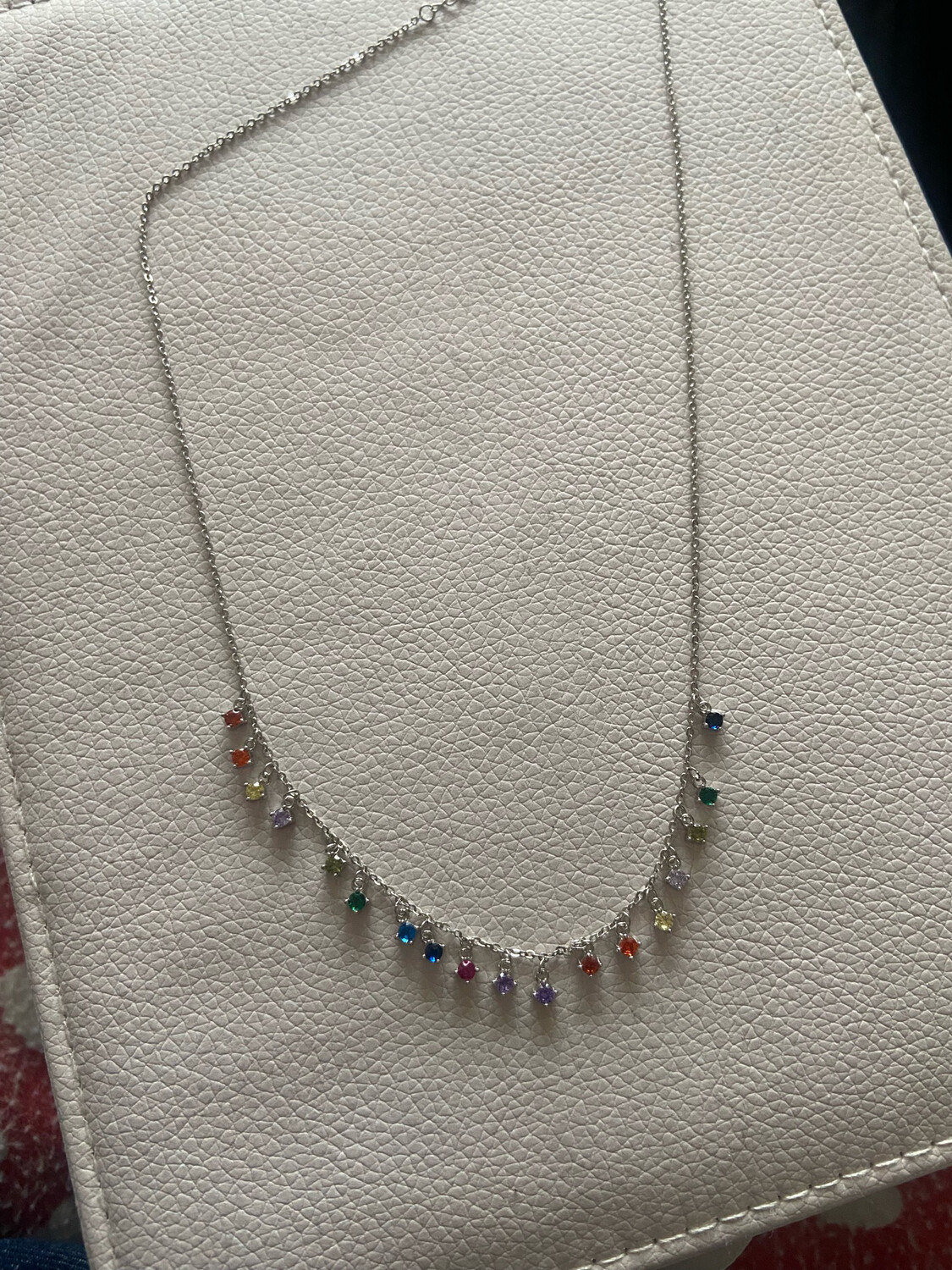 Collana multicolore in argento 925