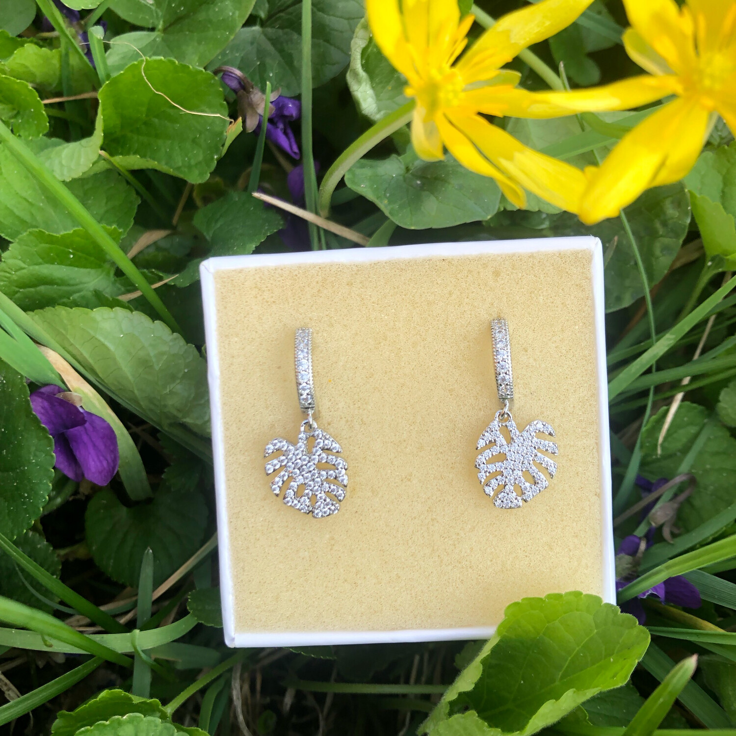 Orecchini foglia silver 🍃