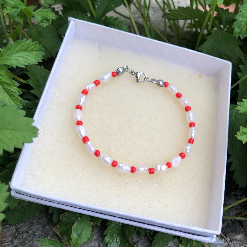 Braccialetto perle chicco di riso