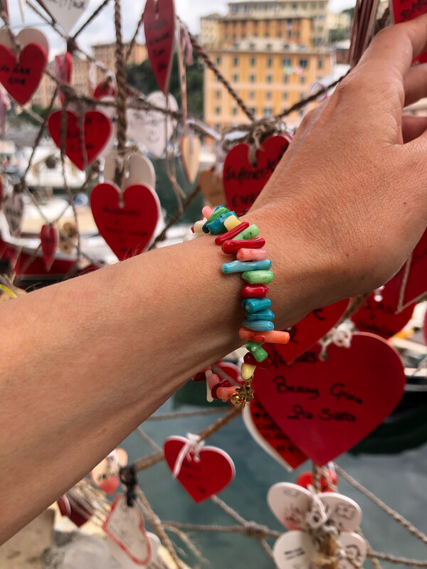 Braccialetto corallo bambo mix