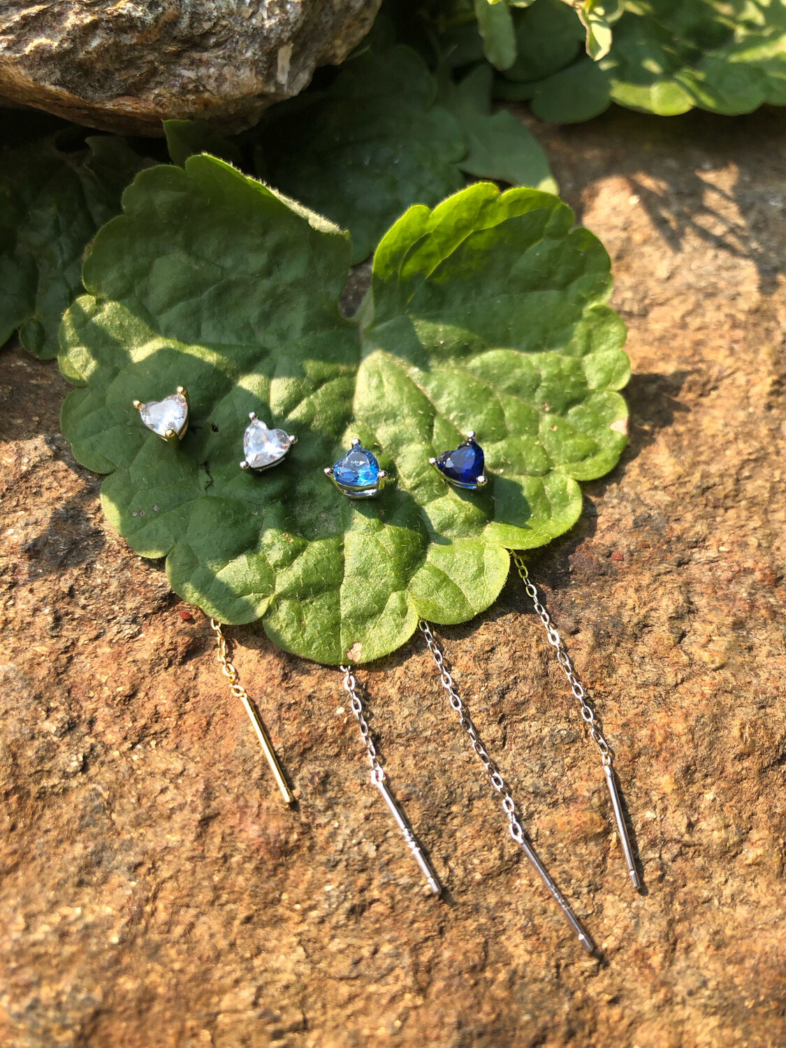 Mono orecchino saliscendi argento 925