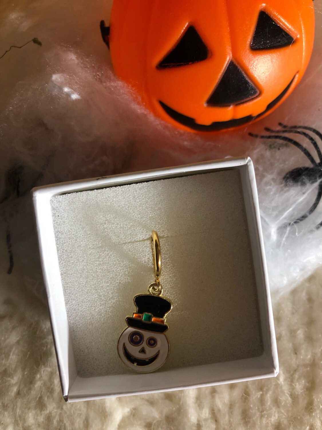 Mono occhino Halloween teschio con capello💀🎩