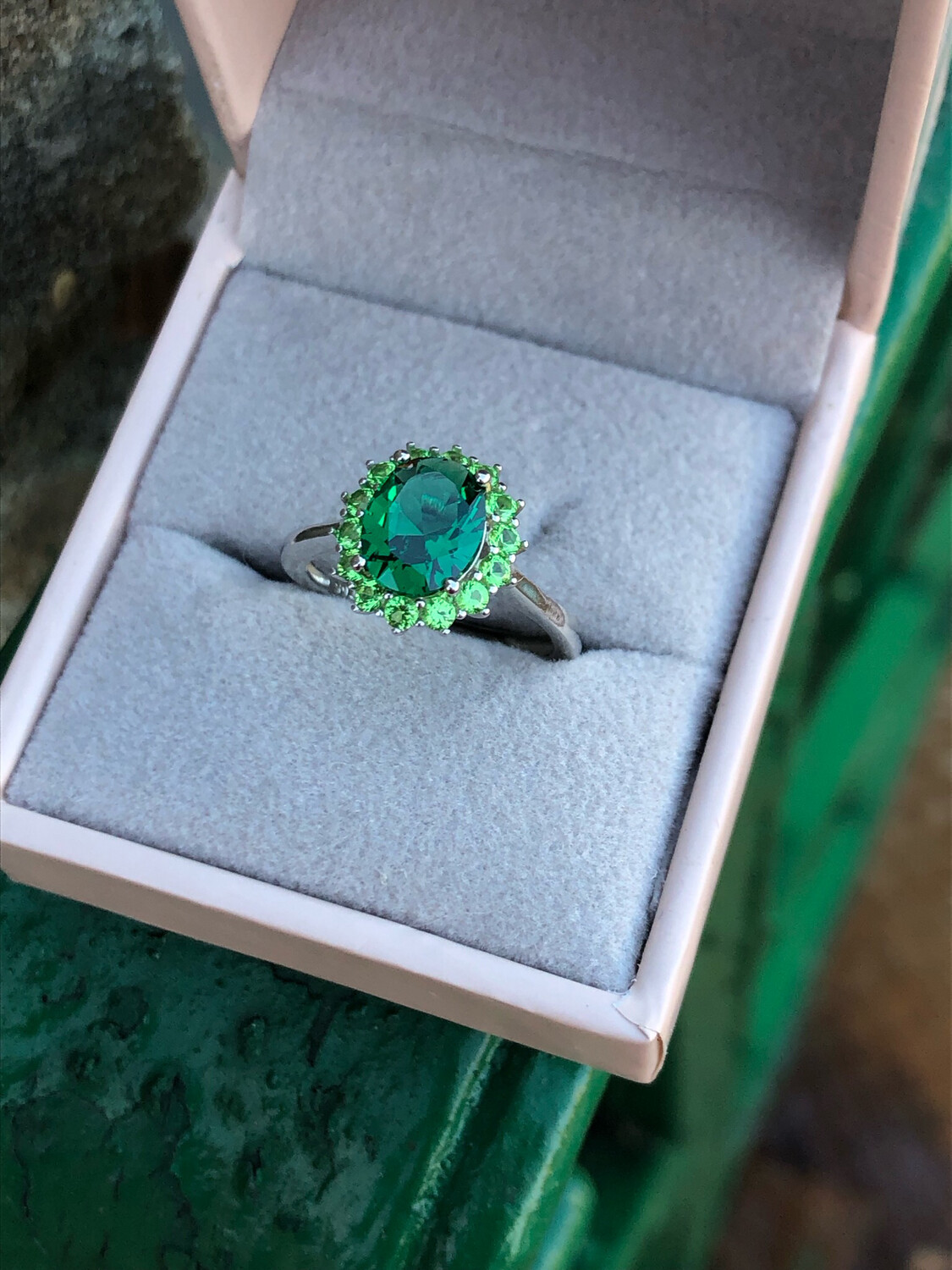 Anello Sissi verde in argento 925