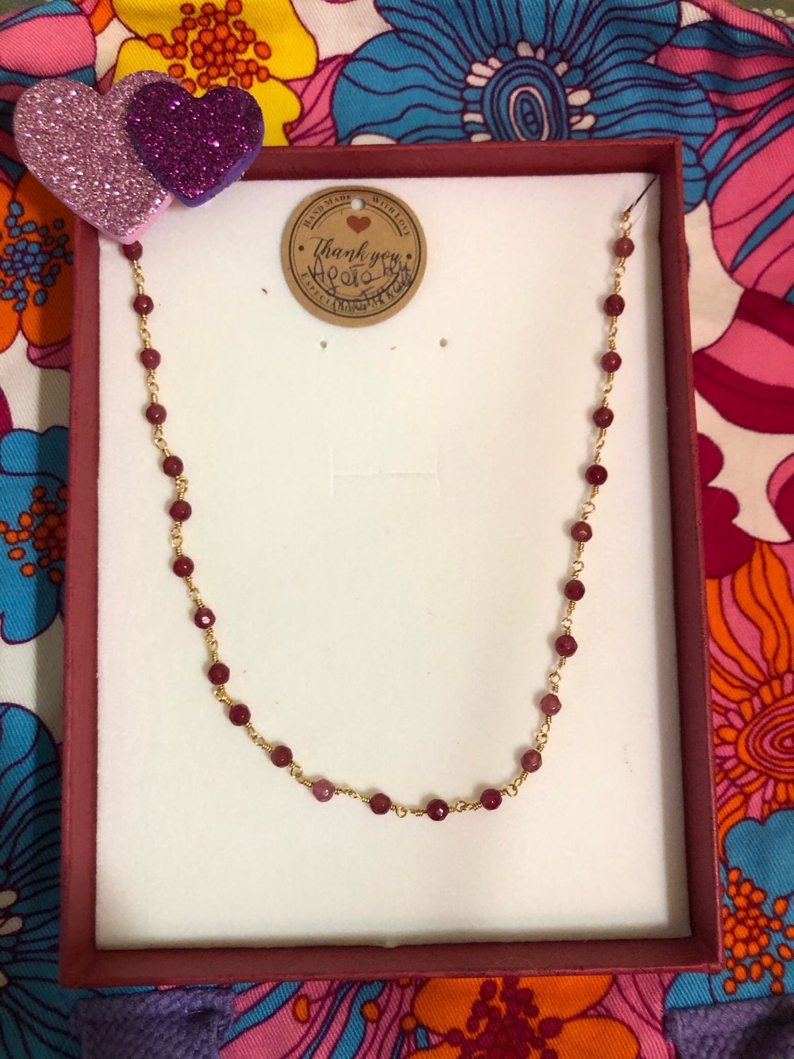 Collana Agata fucsia
