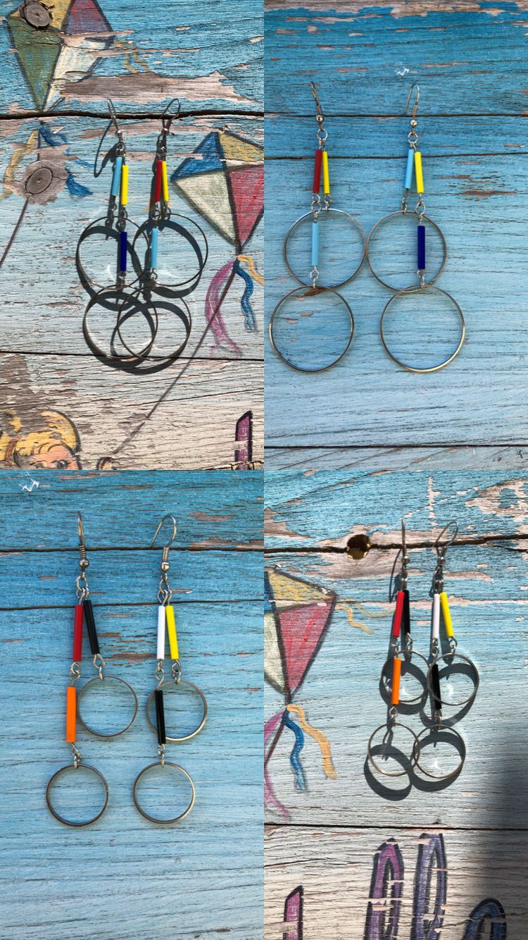 Orecchini pendenti Double Circle