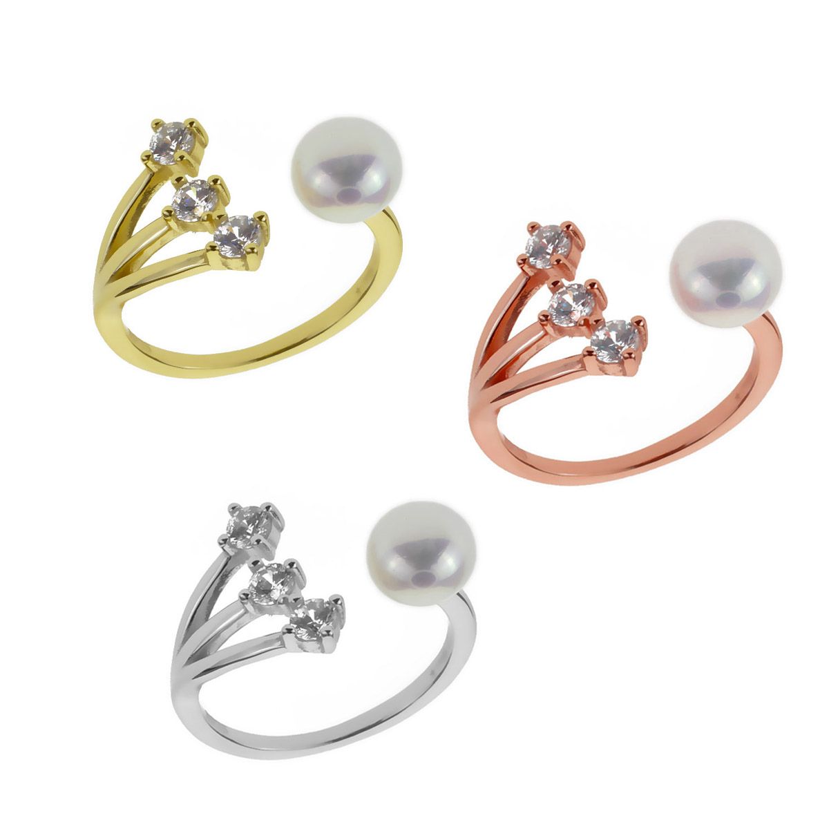 anello perla in argento 925