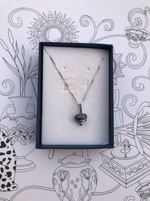 Collana Campanella strass blu argento 925