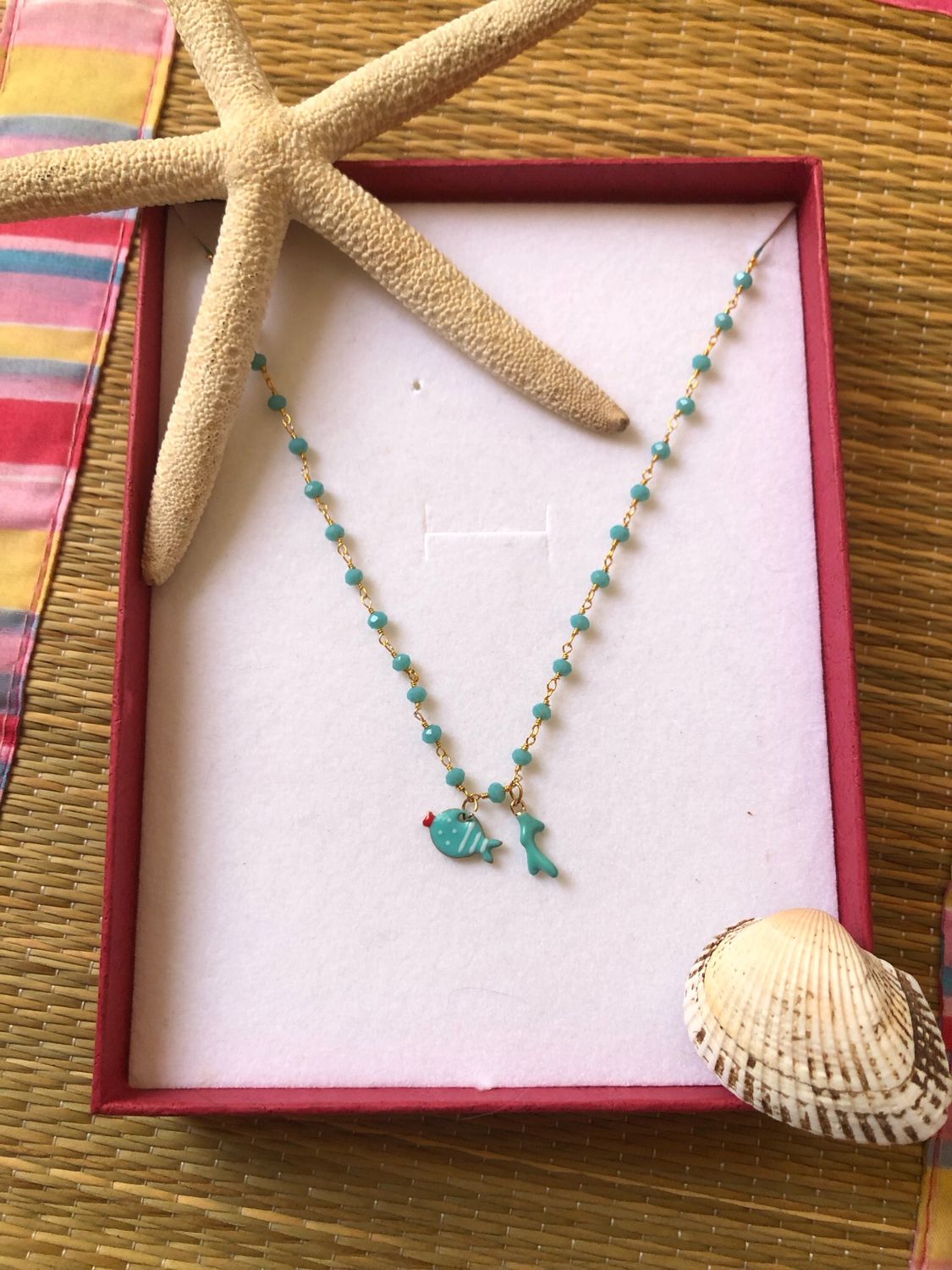 Collana fish and coral Tyffany