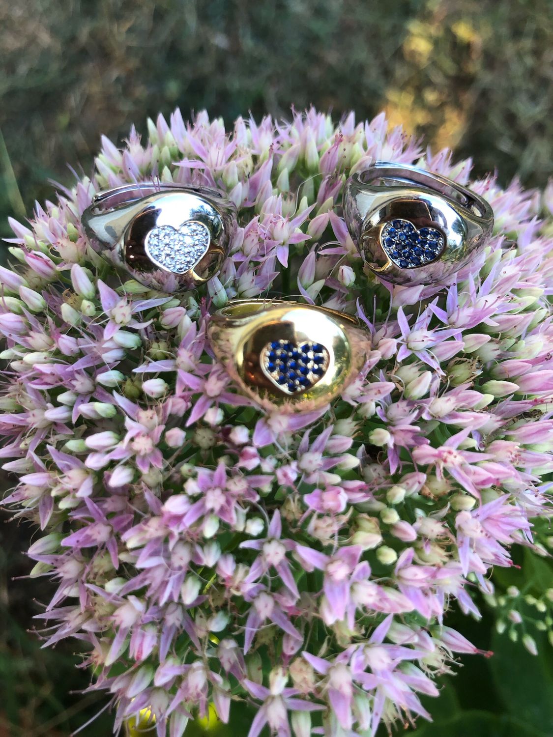 anello cuore regolabile strass ( ì+ colori)