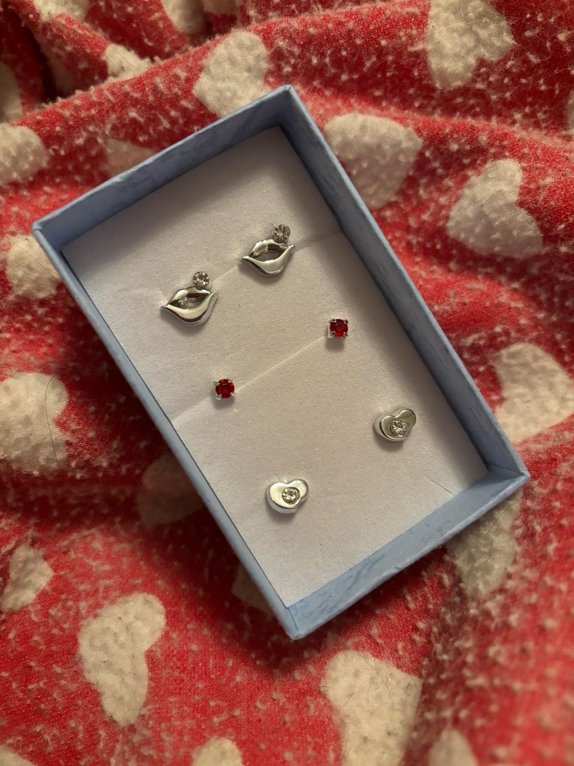 Set orecchini cuore e labbra