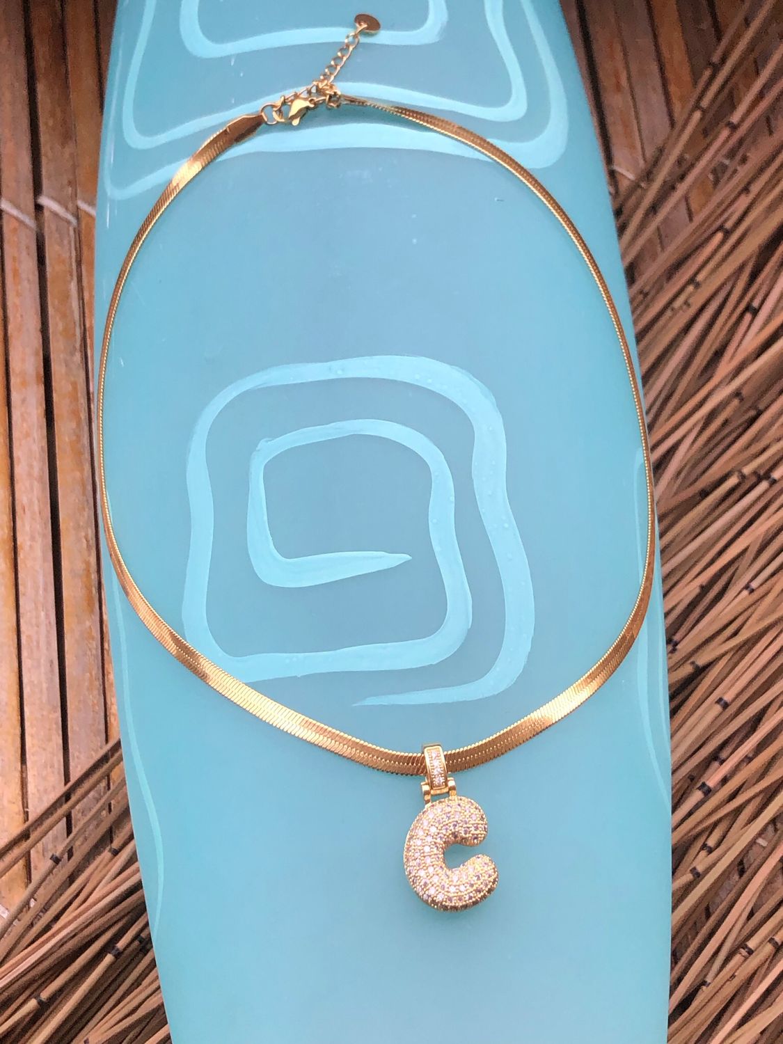 Collane Snake lettera big gold