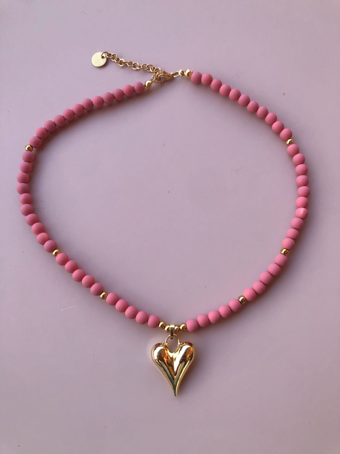 Collana Charlbi rosa scuro opaco