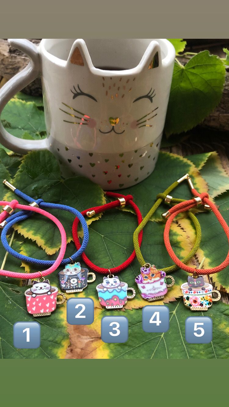 Braccialetto gatto nella tazza 🐈☕️