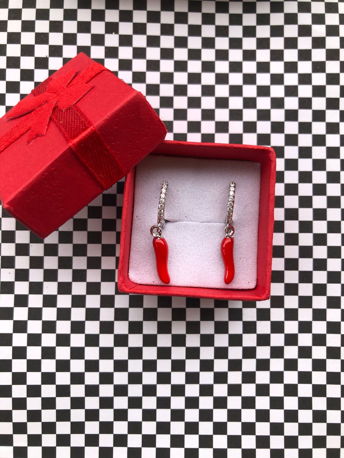 Hoops horn red (silver)