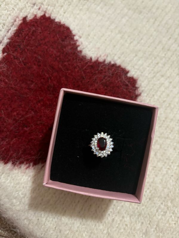 Anello Red love arg 925