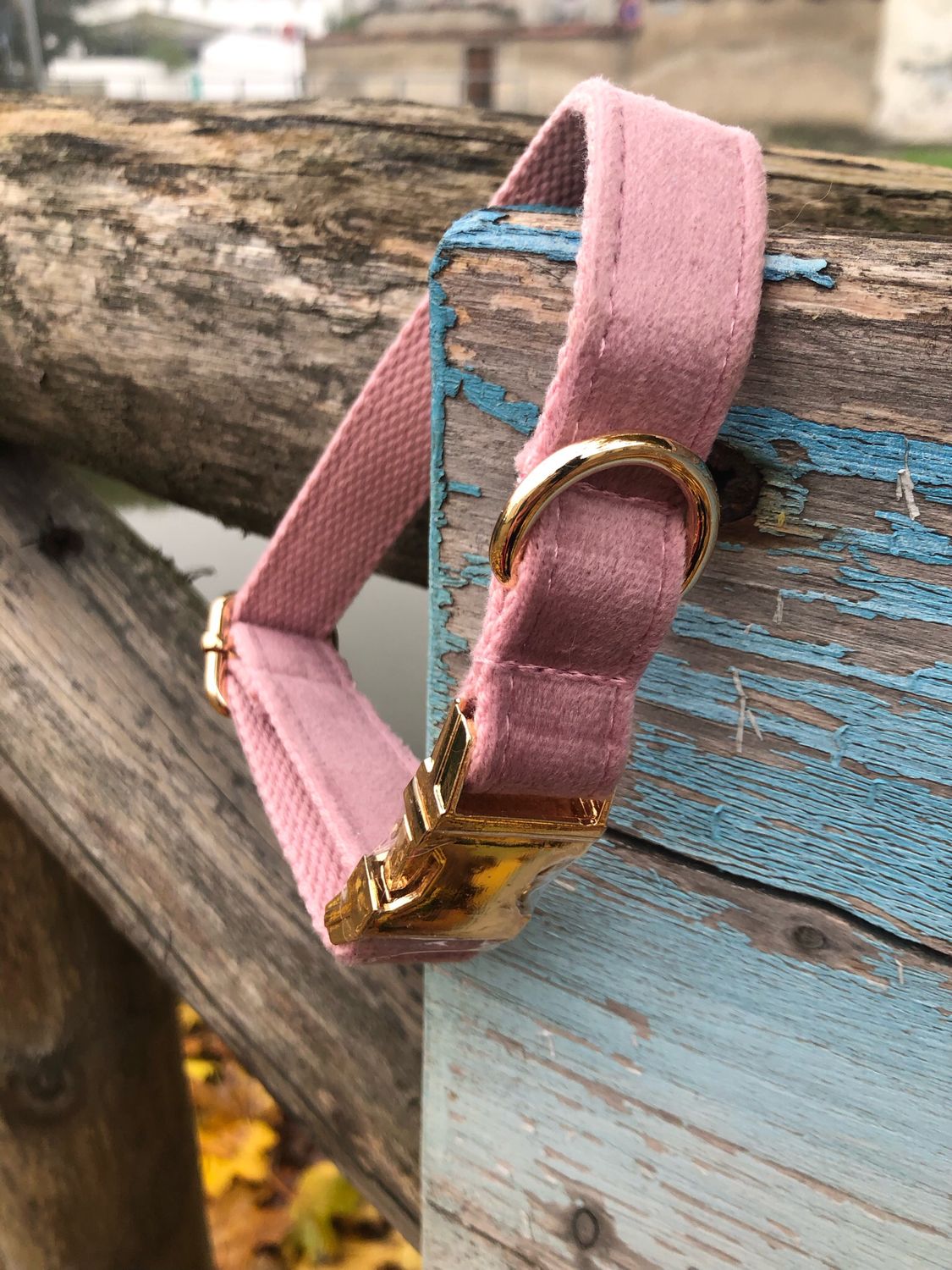 Collare velvet rosa