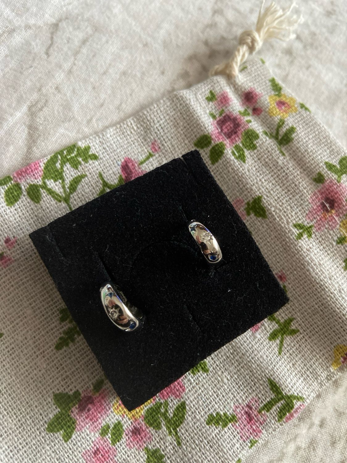 Mini hoops star in argento 925