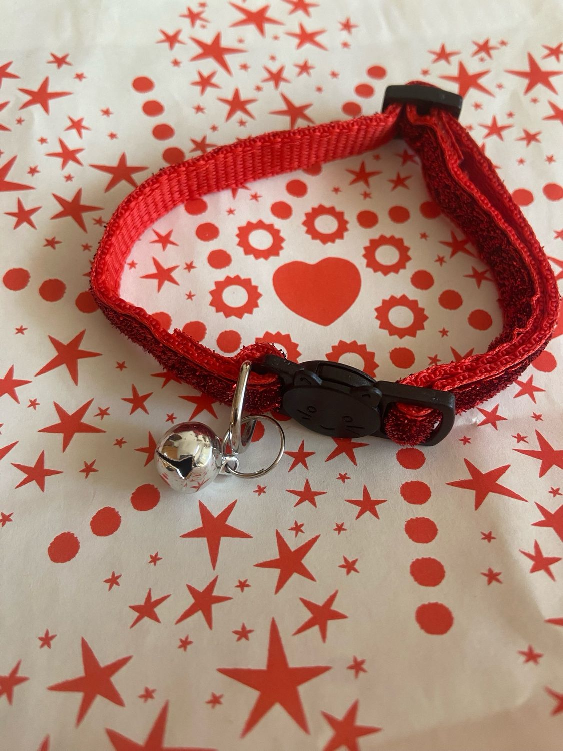 Collarino glitter rosso