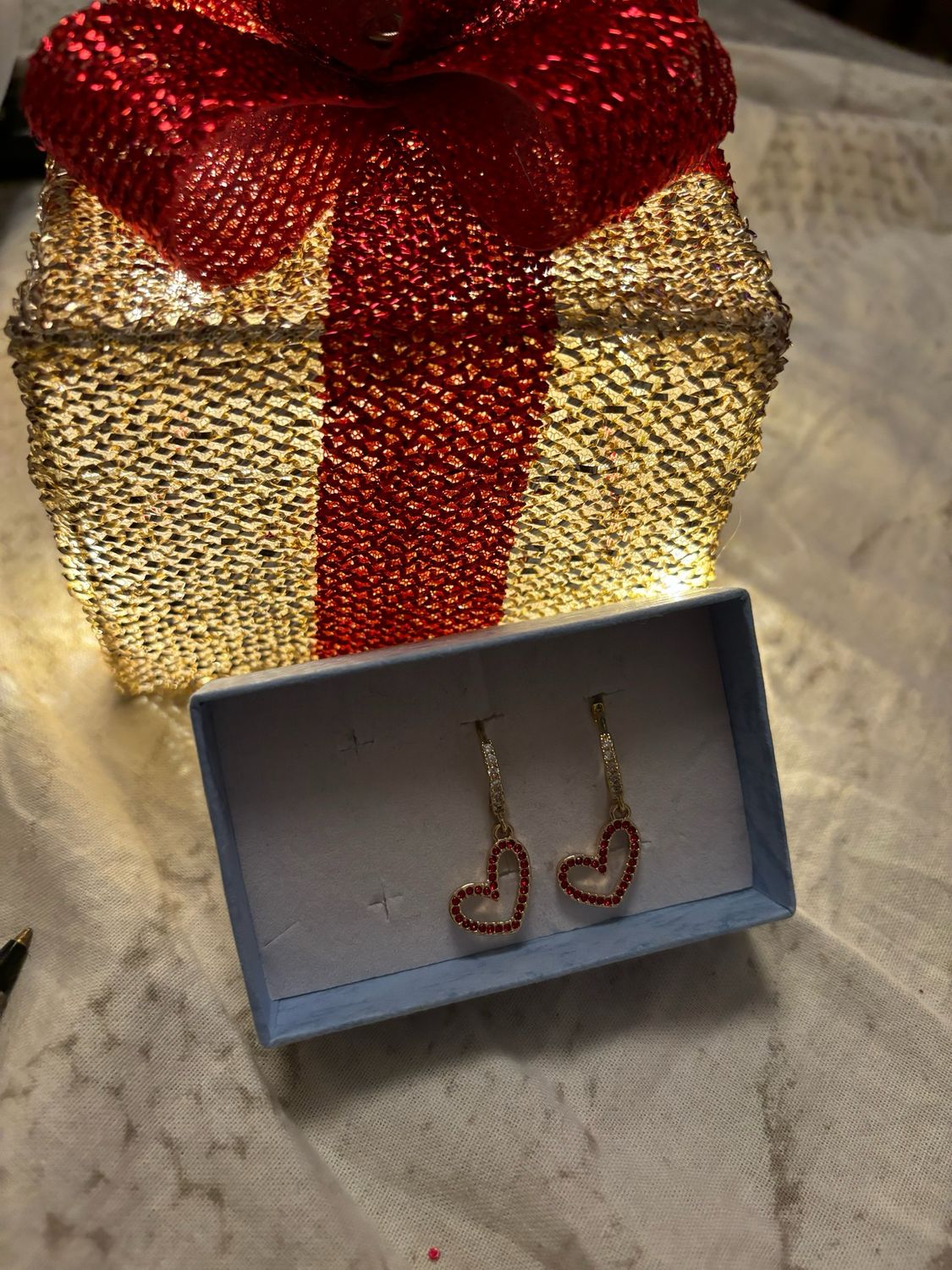 Hoops cuori strass