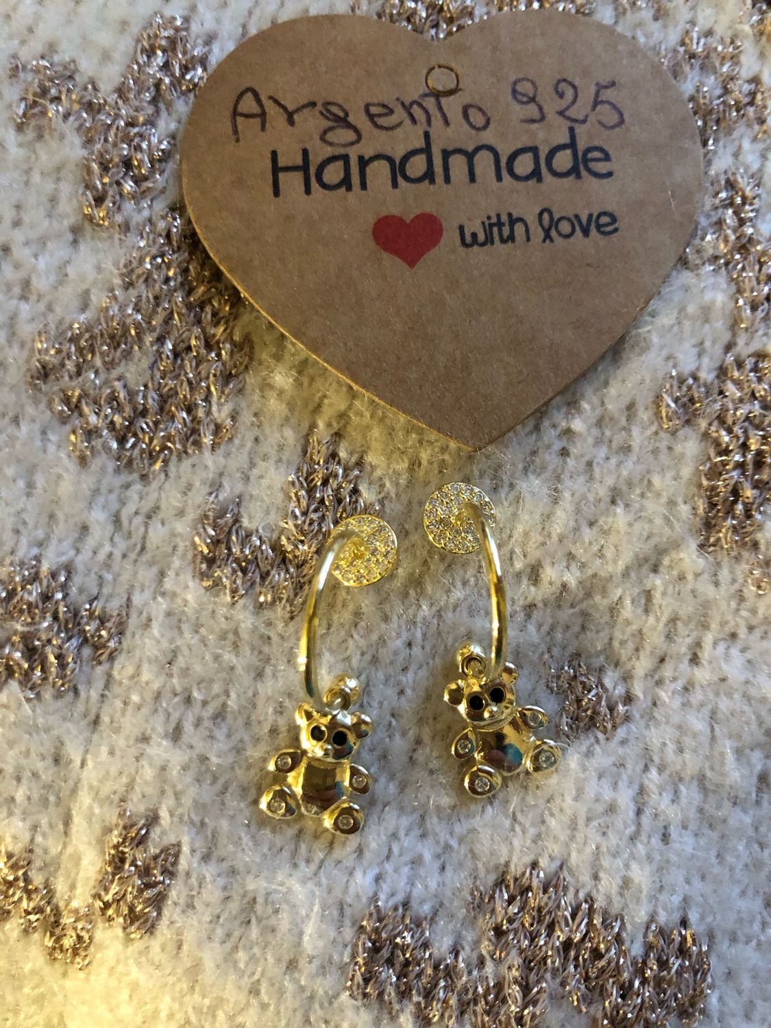 Orecchini My Teddy in argento 925